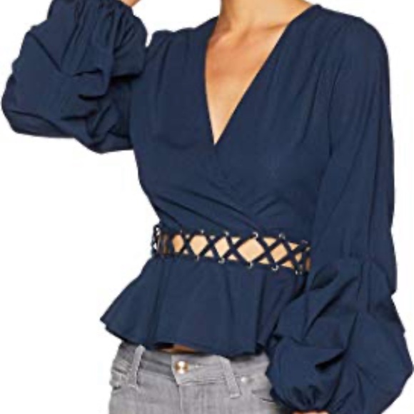 JOA Navy long sleeve top - Picture 1 of 3